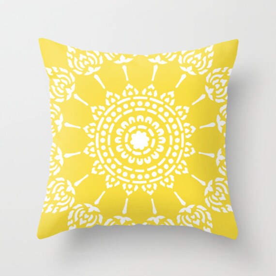 yellow pillows deco