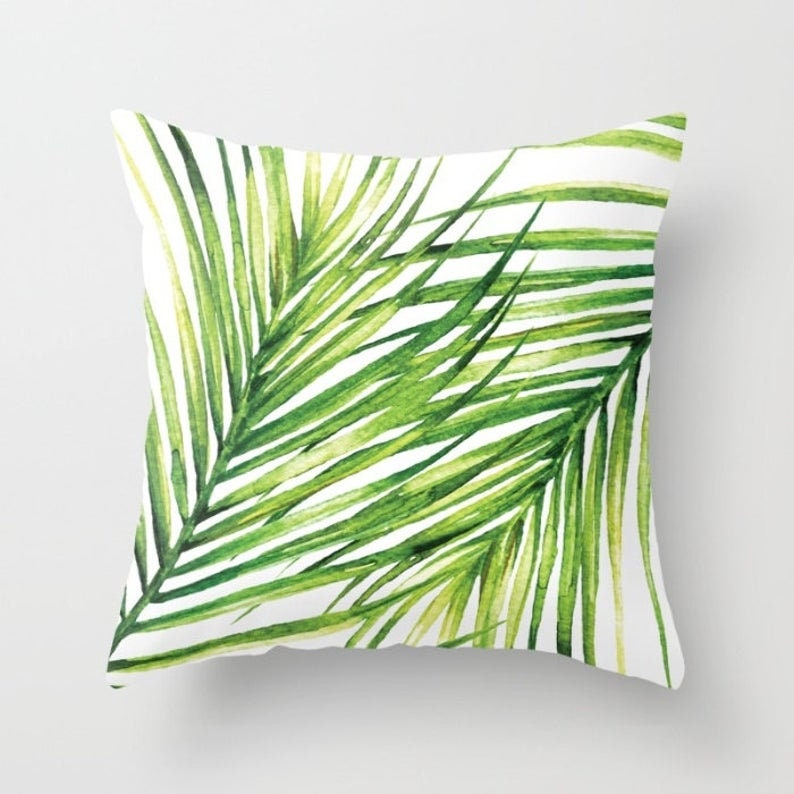 Green Decorative Pillows Throw Pillow Set of 4 Coastal Etsy