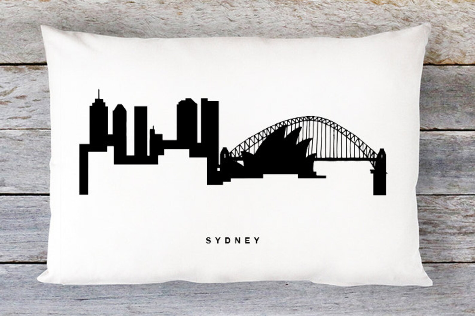 Sydney Skyline Pillow Sydney Cityscape Throw Pillow Sydney Etsy