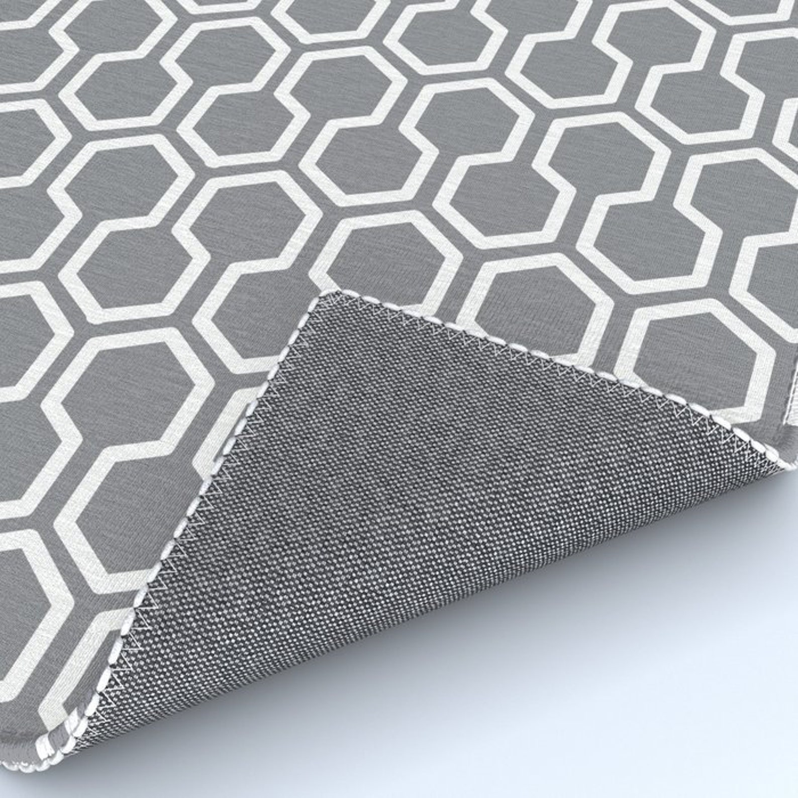 Pattern Area Rug Geometric Grey Area Rug Mid Etsy