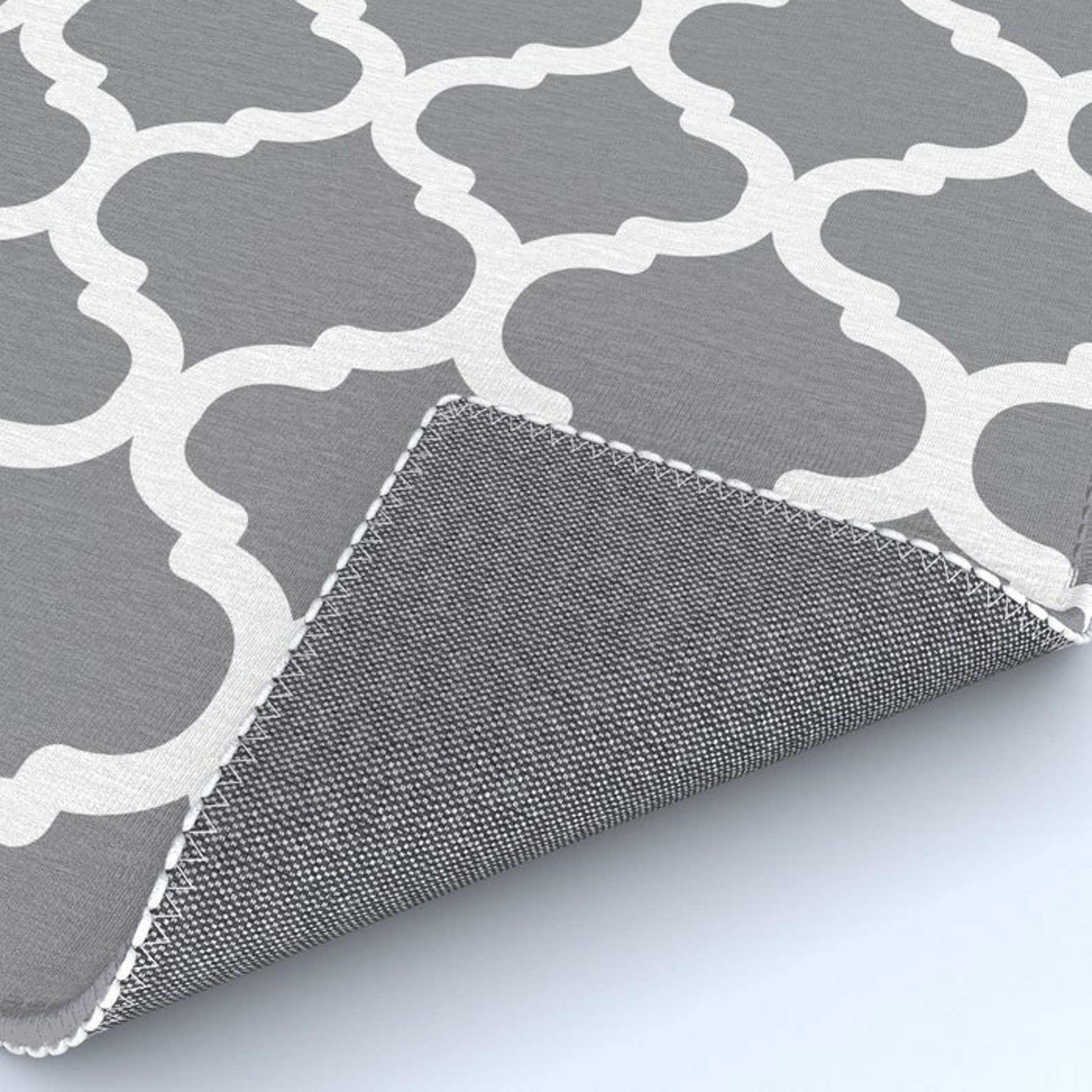 Moroccan Pattern Area Rug Grey and White Modern Area Rug Etsy