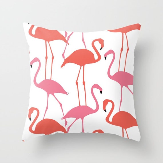 flamingo throw pillow