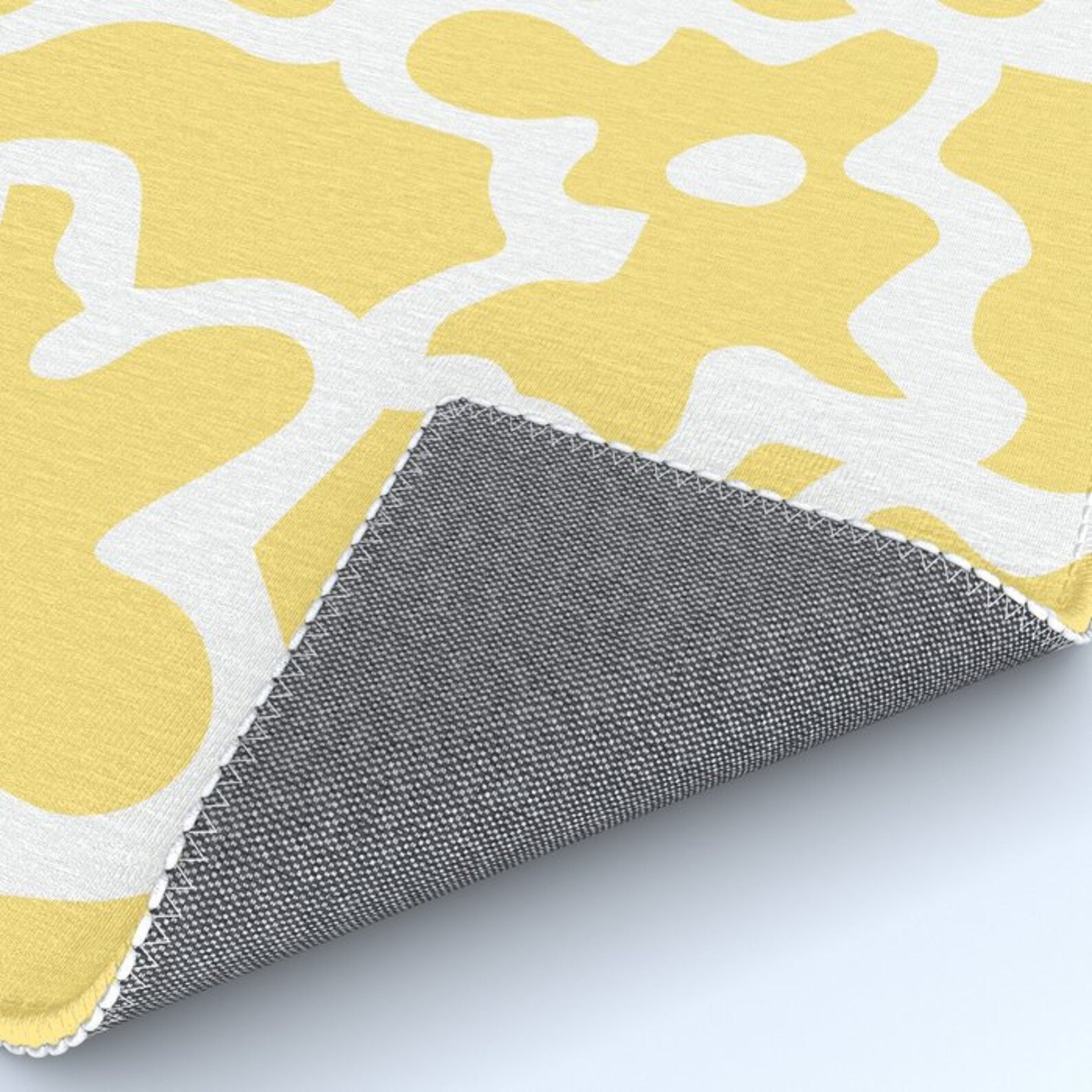 Yellow Floral Area Rug Modern Flowers Print Yellow and Etsy