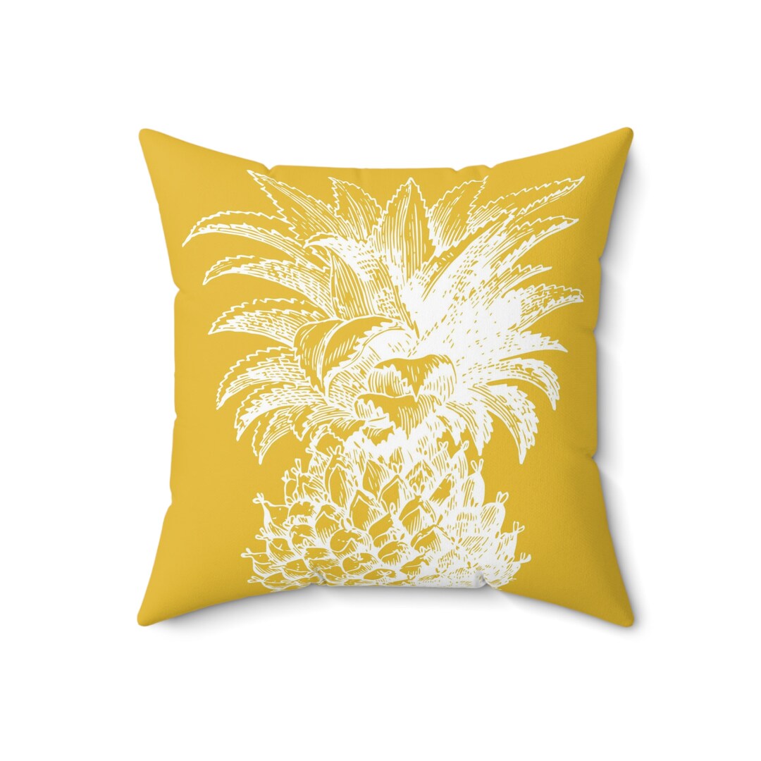 Pineapple Pillow Yellow Pineapple Pillow Modern Home Decor Etsy UK