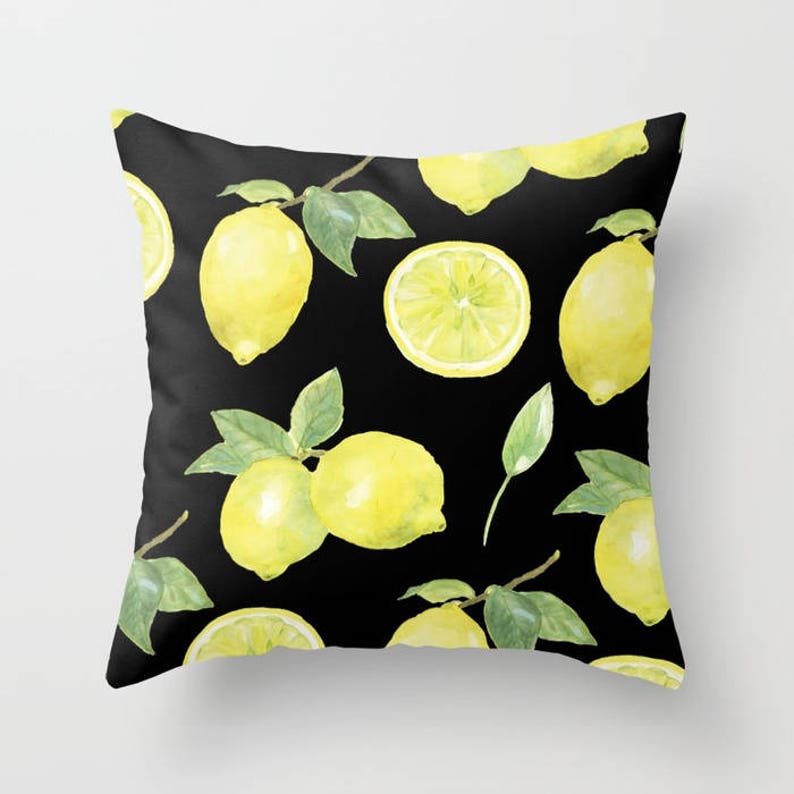 Lemon pillow with insert Cover Lemons pillow with insert Etsy