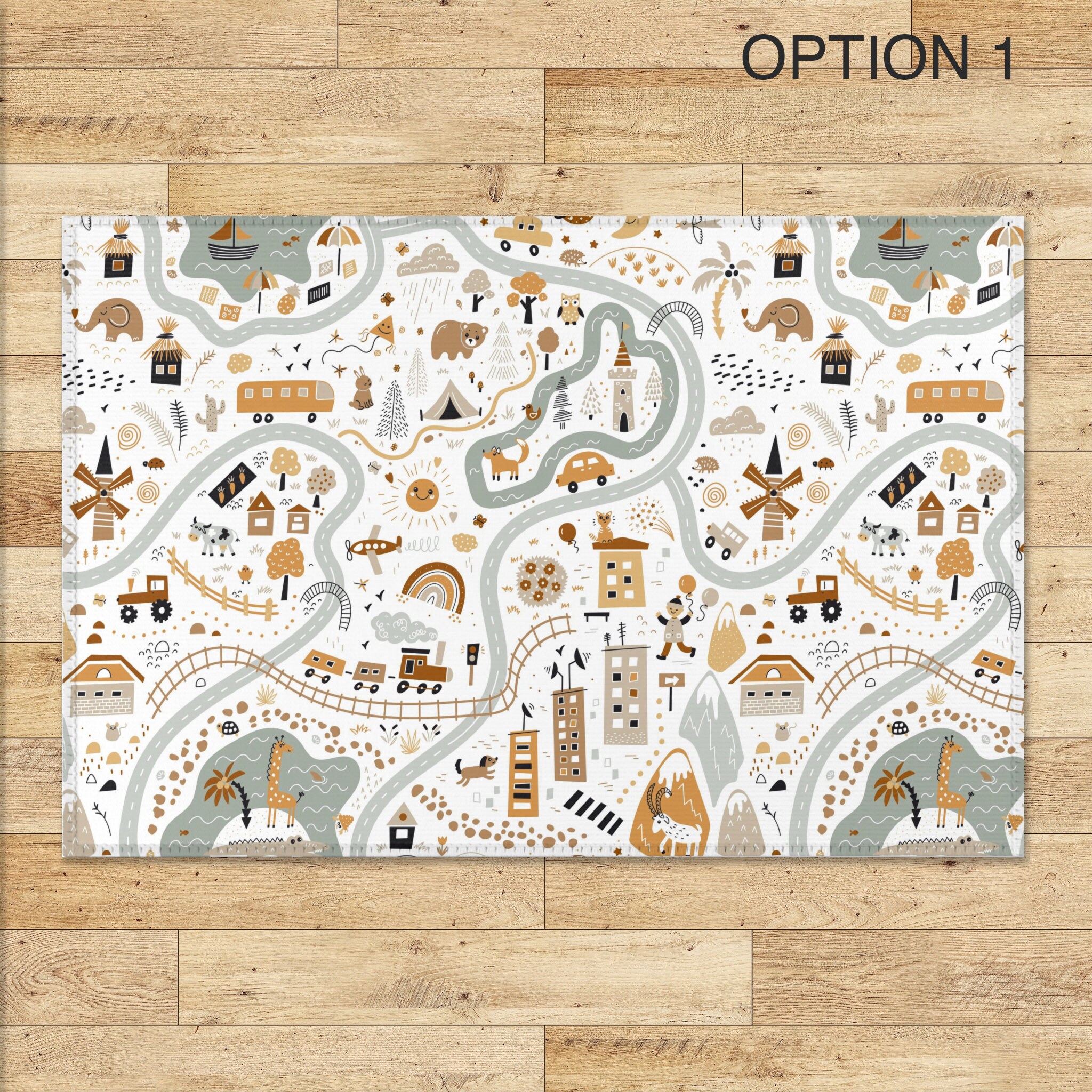 Play Nice Rug Play Nursery Area Rug, Nursery Area Rug, Playroom Area Rug, Kids Decor ...