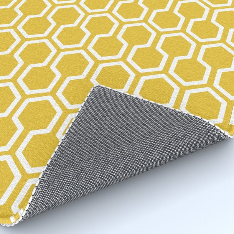 Pattern Area Rug Mustard Yellow Rug Geometric Area Etsy