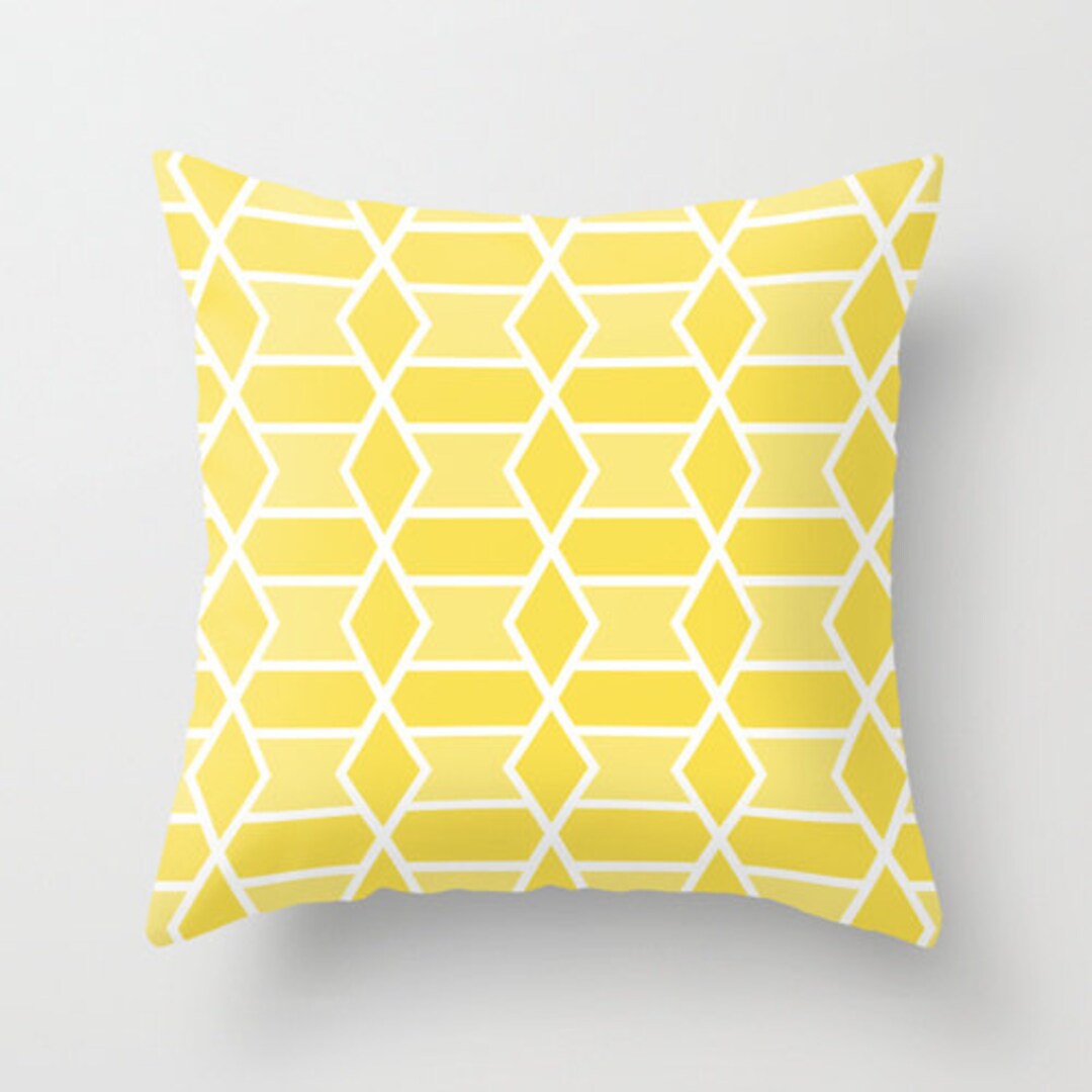 Yellow Geometric Pillow Modern Throw Pillow Modern Home Decor by Aldari Home Etsy