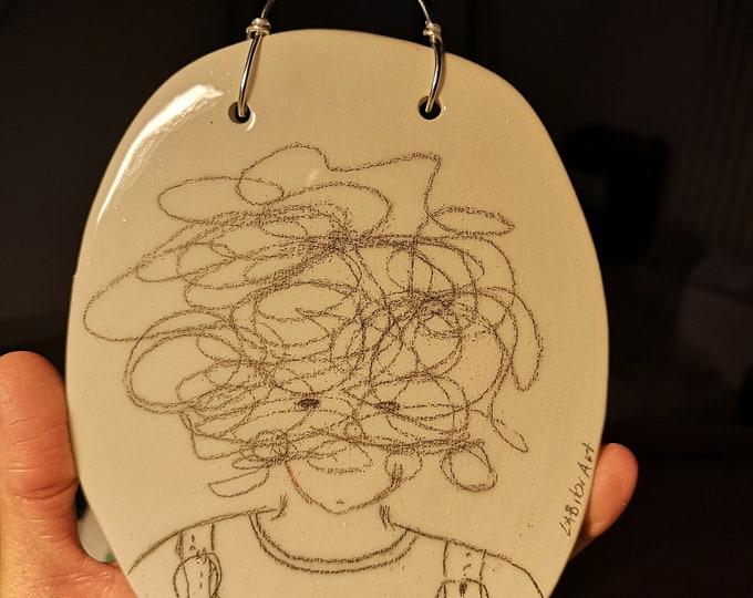 Featured listing image: Ceramic plate with illustrations.