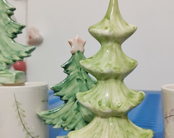 Ceramic tree - light green