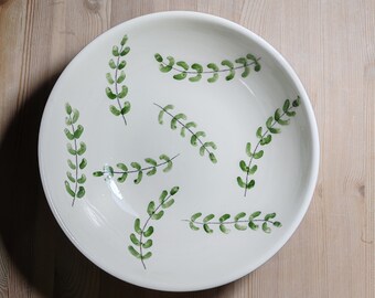 Ceramic Salad Bowl - Green #labibiart Branch