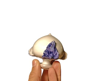 Pumo ceramic. 5 cm Blue leaf