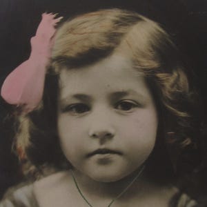 Vintage postcard girl,  adorable little girl, vintage postcard, antique postcard