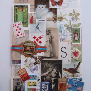 Vintage ephemera pack, + 50 pieces, Srapbooking, Collages, Junk Journal grab bag, Paper Ephemera, Smash Book, Snail mail, Scrap Pack