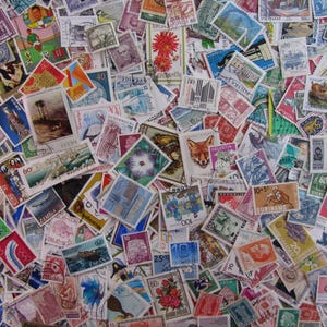 Worldwide Stamps, Mix of 25, 50, 75 or 100 Used Postage Stamps from all over the world, Off Paper stamps, Canceled stamps, junk journal