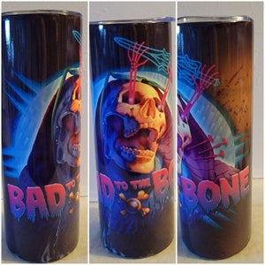 Bad to the Bone Halloween Tumbler