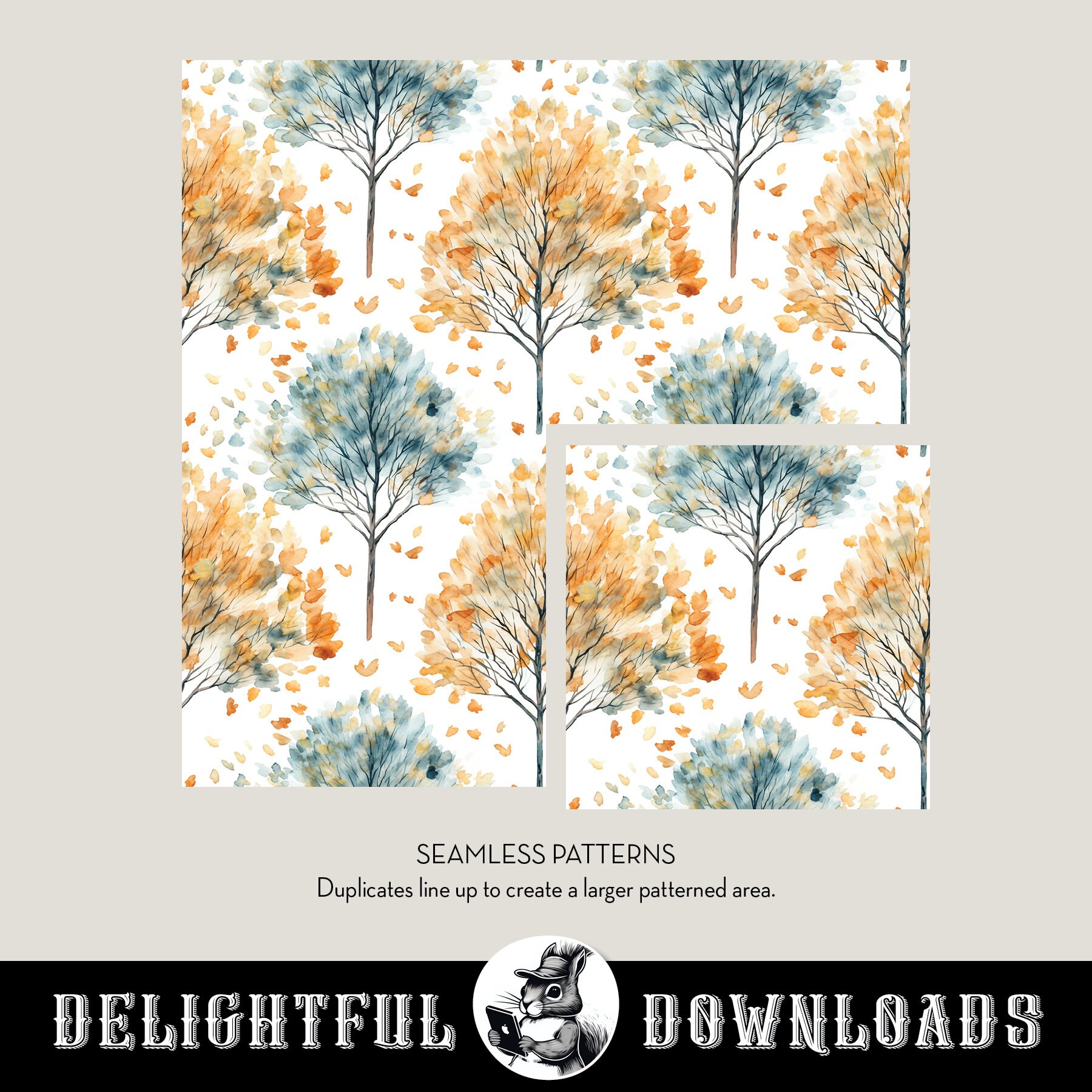 Watercolor Fall Leaves Clipart Autumn Leaves Digital Paper - Etsy