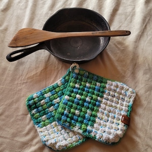 Double Layer Crochet Pot Holder Set