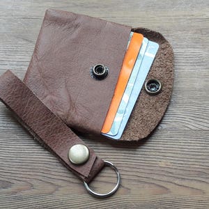 Leather Card holder & Key fob, Key ring, USB fob, Credit card Coin Purse, Coin Wallet Leather,ear bud case, USB wallet,Business card holder image 4