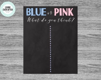 Gender Reveal Voting Chart | 16 x 20 | Instant Download | Gender Reveal Decorations | Boy Girl | Gender Reveal Signs | Gender Reveal Ideas