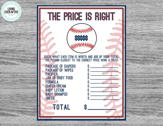 baseball themed baby shower games