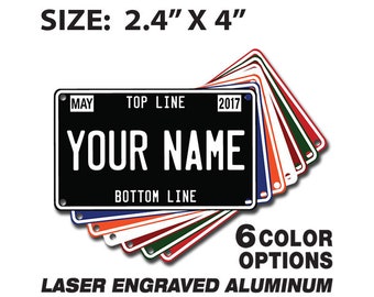 Custom Mini License Plate, personalized for your: bike, trike, wagon, walker, wheel chair or any spacecraft...