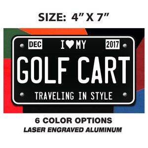 Custom Personalized Novelty License Plates for your Golf Cart, Moped, Scooter, Motorcycle or Mutant Vehicle. image 1