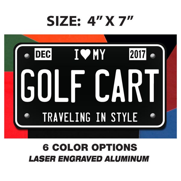 Custom Personalized Novelty License Plates for your Golf Cart, Moped, Scooter, Motorcycle or Mutant Vehicle.