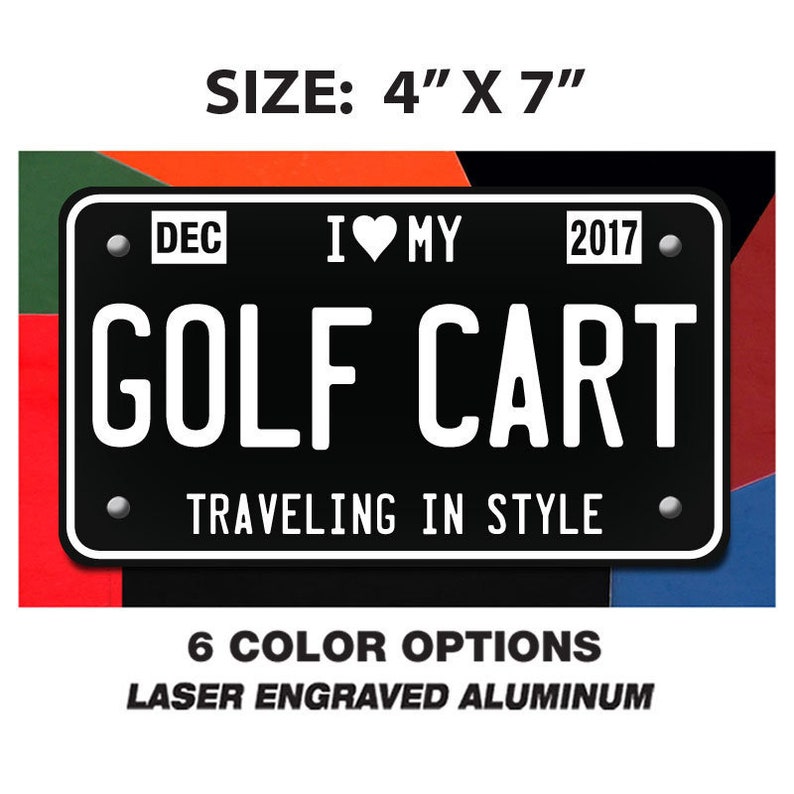 Custom Personalized Novelty License Plates for Your Golf Cart Etsy