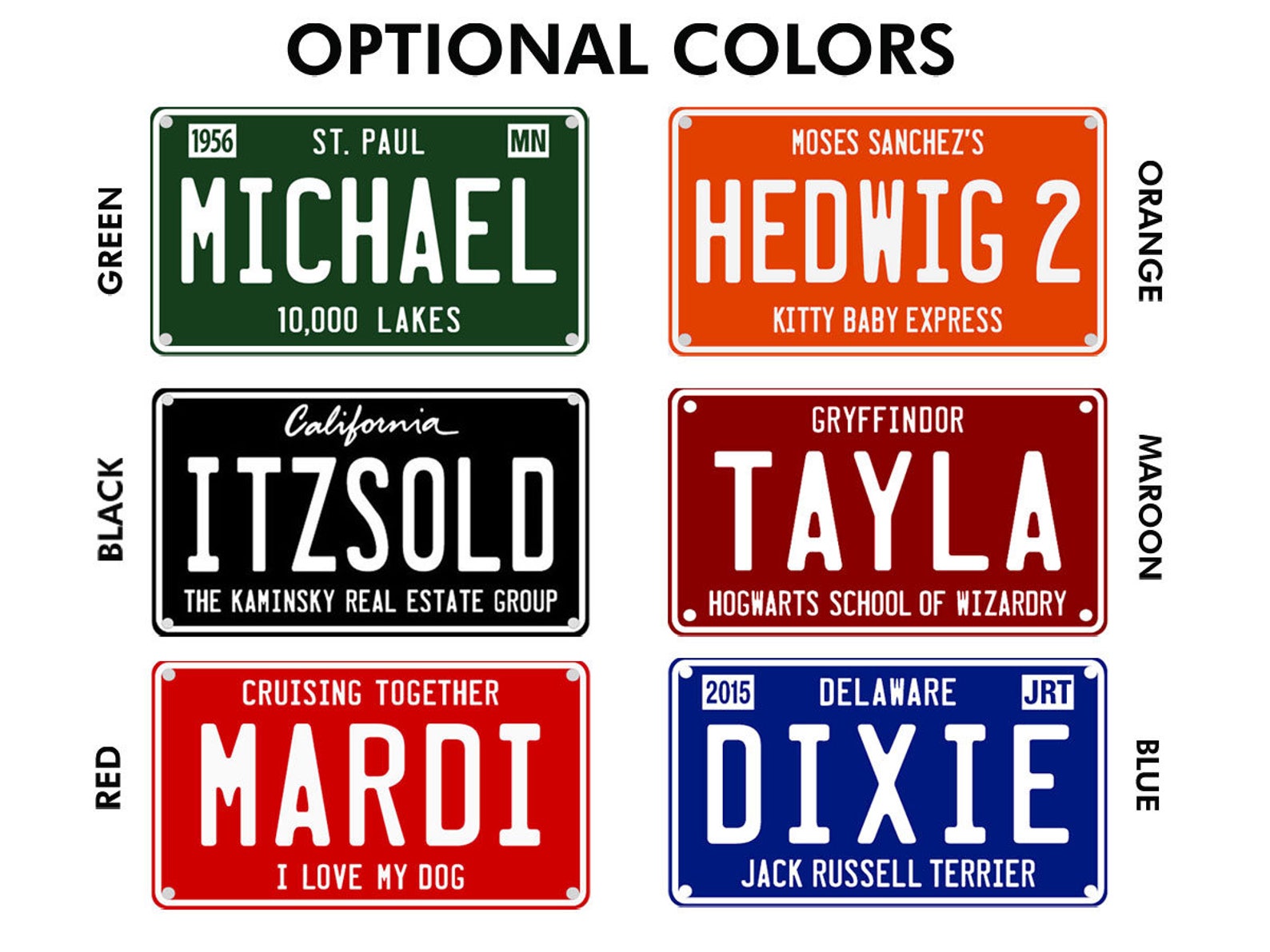 Custom Mini License Plate Personalized for Your Bike Trike Etsy