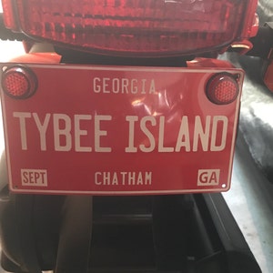 Custom Personalized Novelty License Plates for your Golf Cart, Moped, Scooter, Motorcycle or Mutant Vehicle. image 4