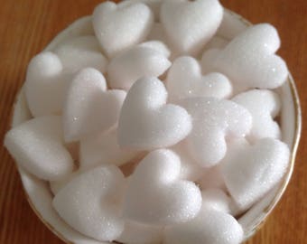 100 White Heart Shaped Sugar Cubes For All Occasions