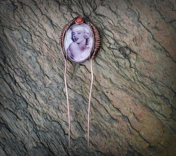 Marilyn Monroe Hair Fork Pin up Girl Jewelry Copper Hair Etsy