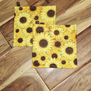 Kitchen Pot Holders - Sunflowers