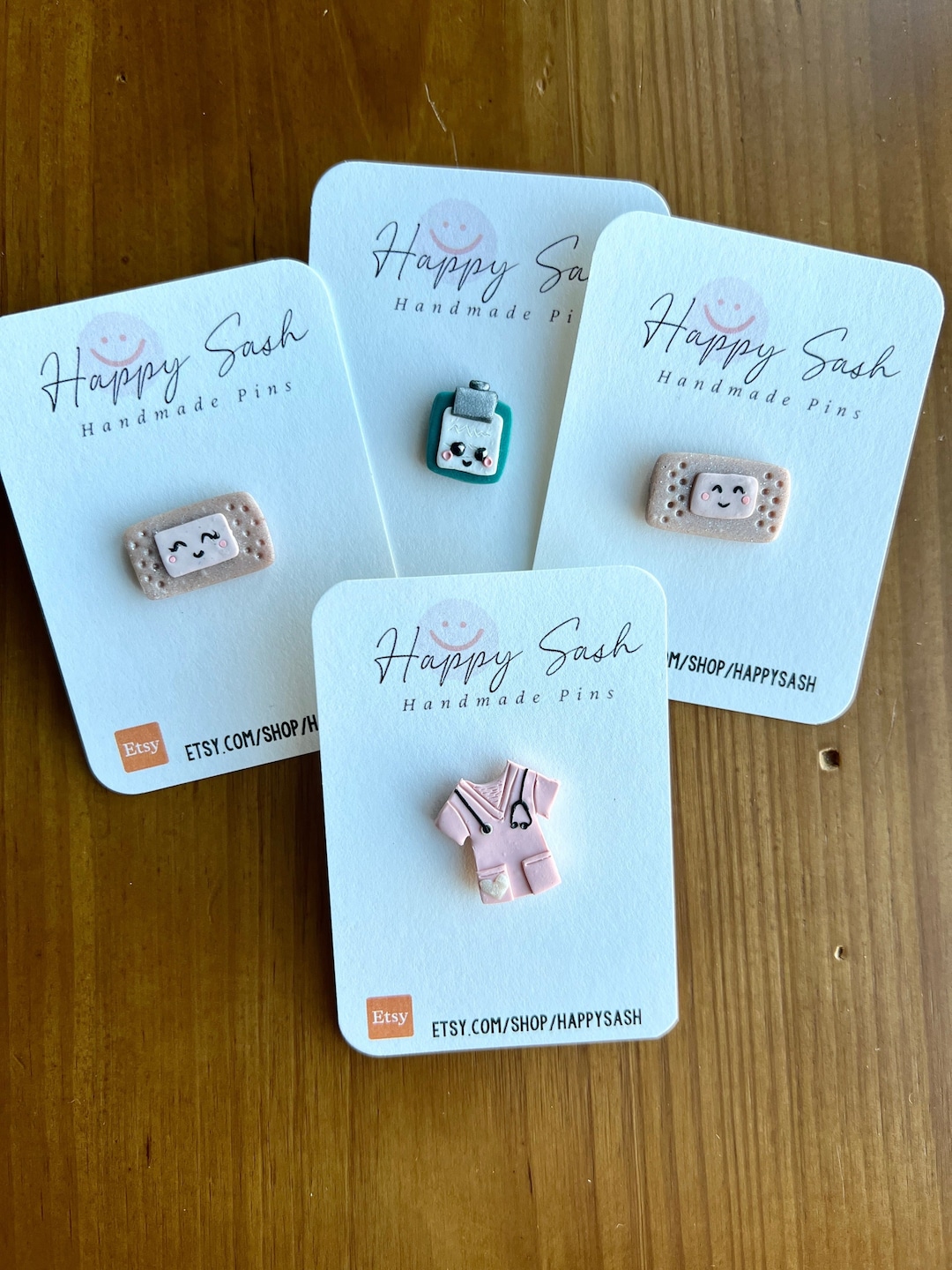 Nurse and Healthcare Clay Pins Bandaids Scrubs Clipboard Etsy