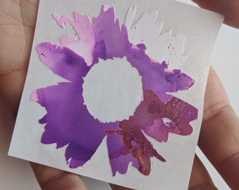 Hand painted vinyl flower sticker