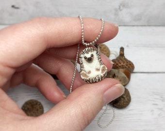 Hedgehog Pendant Necklace Charm Hedgehogs Jewelry gift