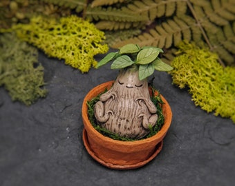 Forest Sprite Fantastic Tree Creature flowerpot plant figurine gift