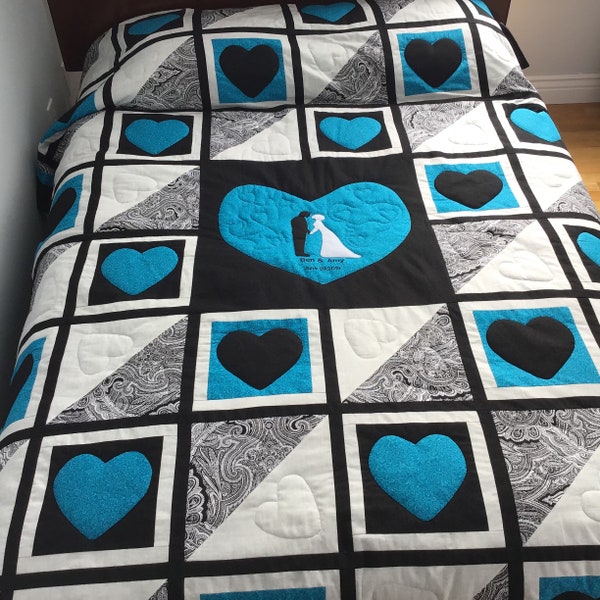 Wedding Pastel Pattern Print Bed Set Quilt