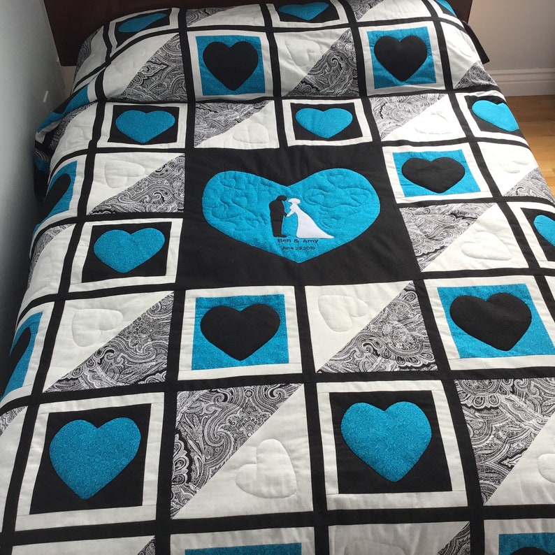 QUILT PATTERN Wedding Quilt Pattern Heart Quilt Pattern Etsy