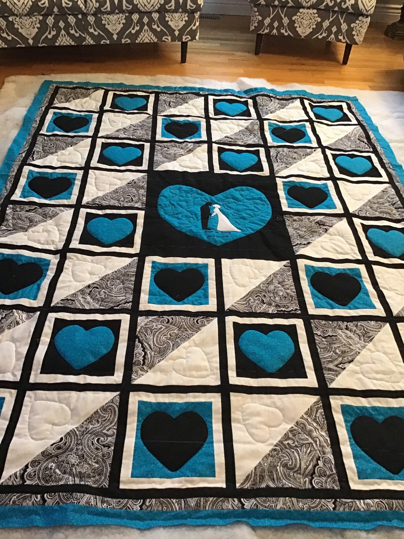 QUILT PATTERN Wedding Quilt Pattern Heart Quilt Pattern Etsy