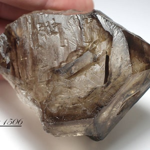 Smoky Clear Elestial Jacaré Alligator Quartz Crystal, from Minas Gerais, Brazil