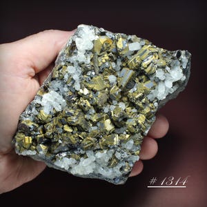Unique Chalcopyrite on Sphalerite with Quartz Crystal Mineral Specimen on Matrix, from the Casapalca Mine, Lima Department, Peru