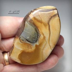Polished Biggs Picture Jasper - Thick Palm Stone or Display Piece of Polished Biggs Picture Jasper - Oregon, USA