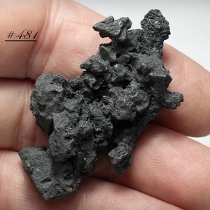 Acanthite with Native Silver Crystal Cluster - Silver Mineral Acanthite plus Silver Wire, from the Imiter Mine, Morocco