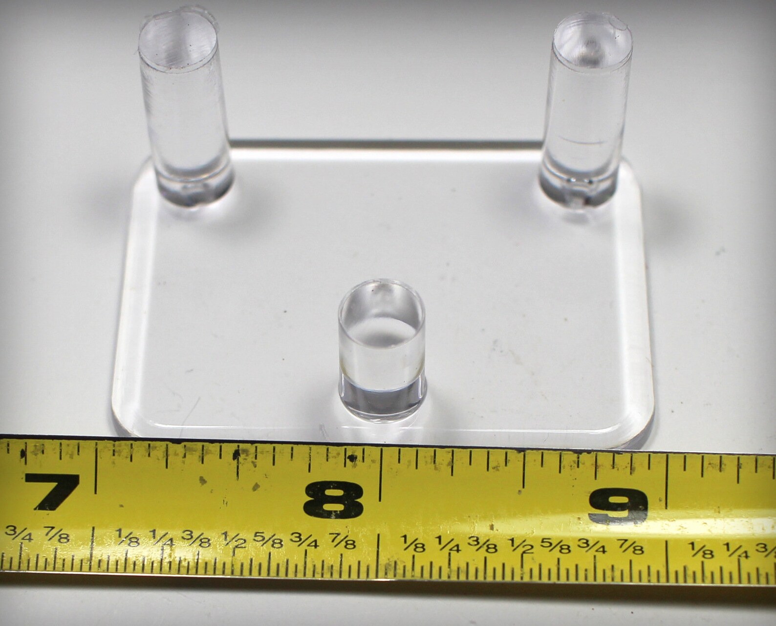 Three Peg Clear Acrylic Mineral Specimen Display Stand Small Etsy