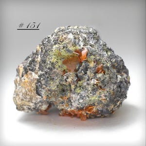 Wulfenite Crystals with Rare Mineral Phosphohedyphane, from the 79 Mine, Gila County, Arizona, USA