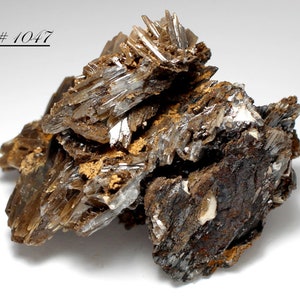 Blue & Brown Glossy Barite Crystal Cluster,  From Morocco