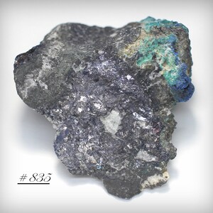 Tetrahedrite Crystals with Malachite and Azurite - Unknown Locale