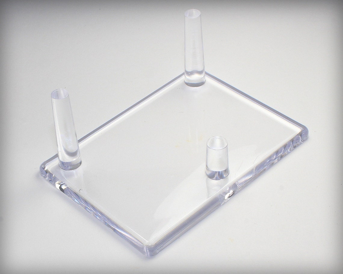 Three Peg Clear Acrylic Mineral Specimen Display Stand (large Size) - Etsy